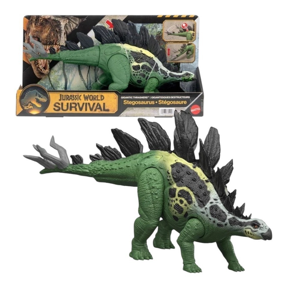 Jurassic World Gigantic Thrashers Stegosaurus Dinosaur Action Figure Toy NEW